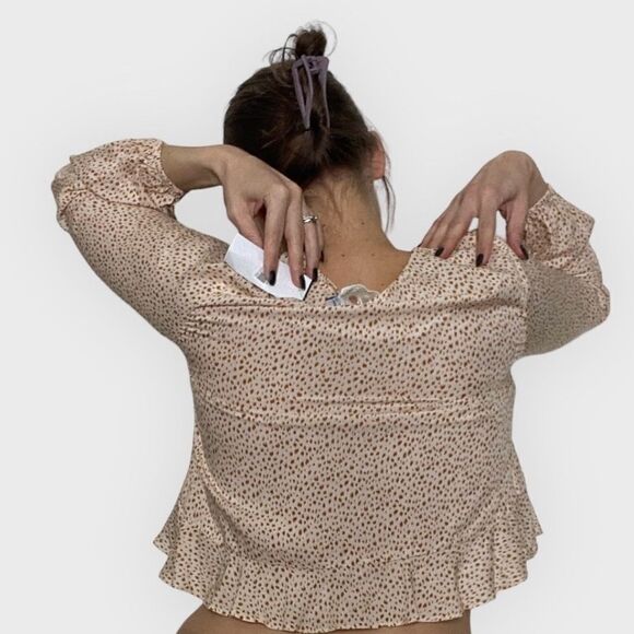 Sadie & Sage Top Ruffle Tie Front NEW Festival Sexy - Picture 5 of 9